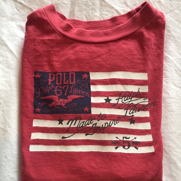 Polo Ralph Lauren kids Tee Short Sleeve. Size 3T. Color Red .Good Used Condition - Picture 2 of 5